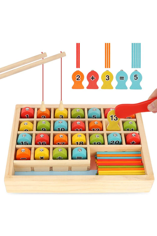 Juego matemático de pesca magnético