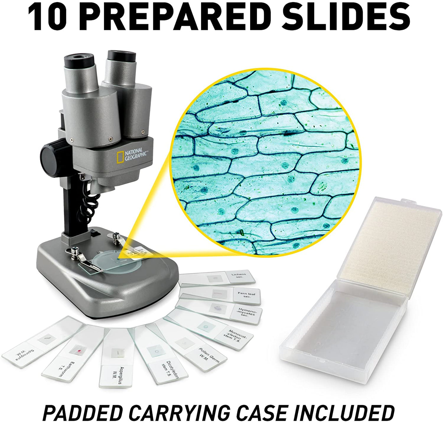 Microscopio de laboratorio de National Geographic con más de 50 accesorios