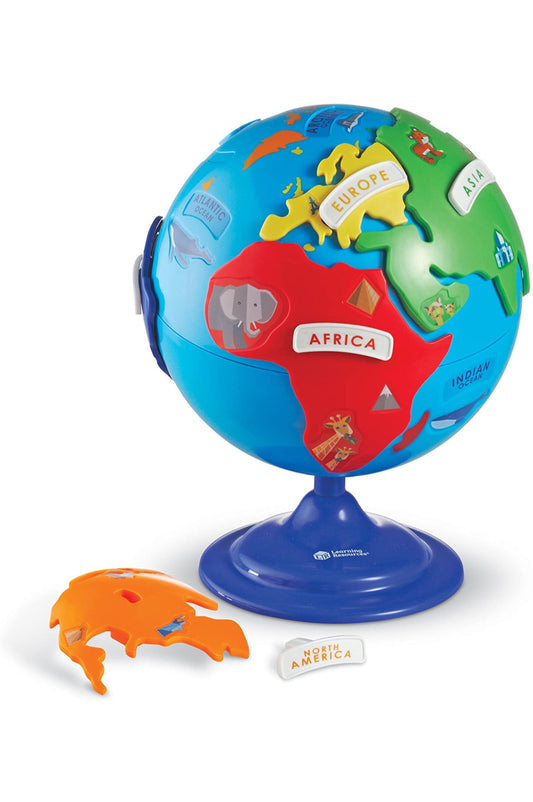 Globo terráqueo rompecabezas, 14 piezas