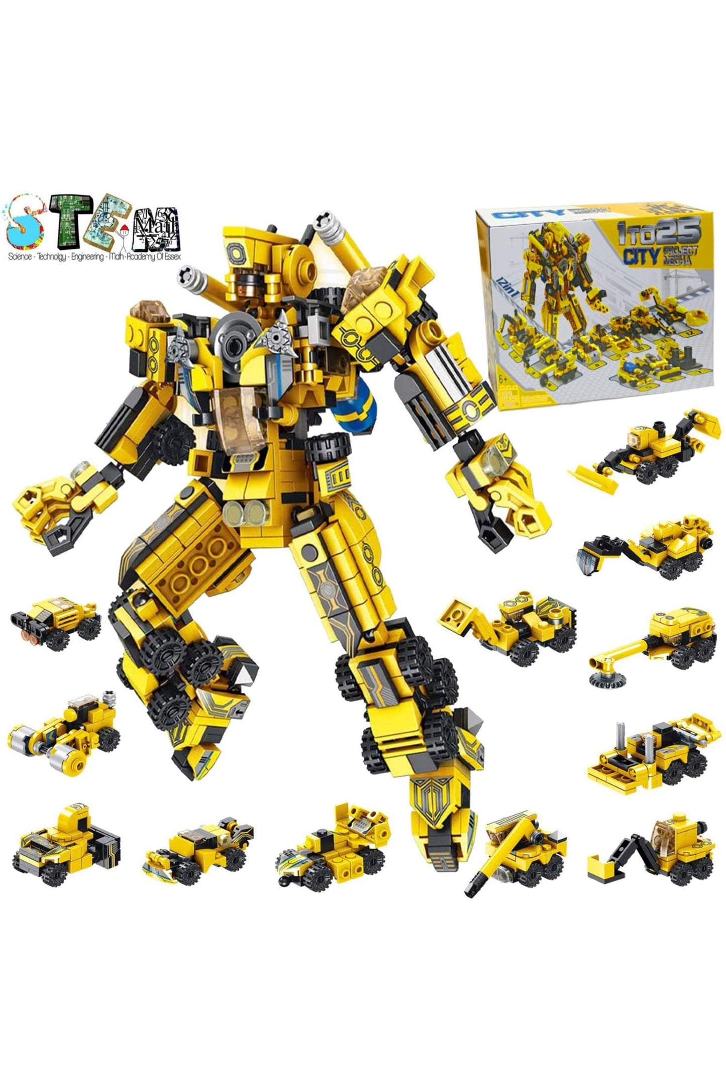 STEM Robot juguetes de construcción para niños, 573 piezas de construcción juguetes 25-en-1 STEM . Para niños de 6 años en adelante