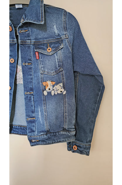 Chaqueta jean niño unisex dog yourself