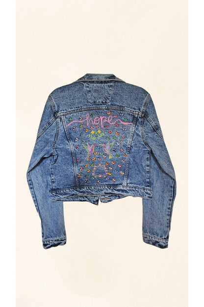 Chaqueta Jean bordada hope