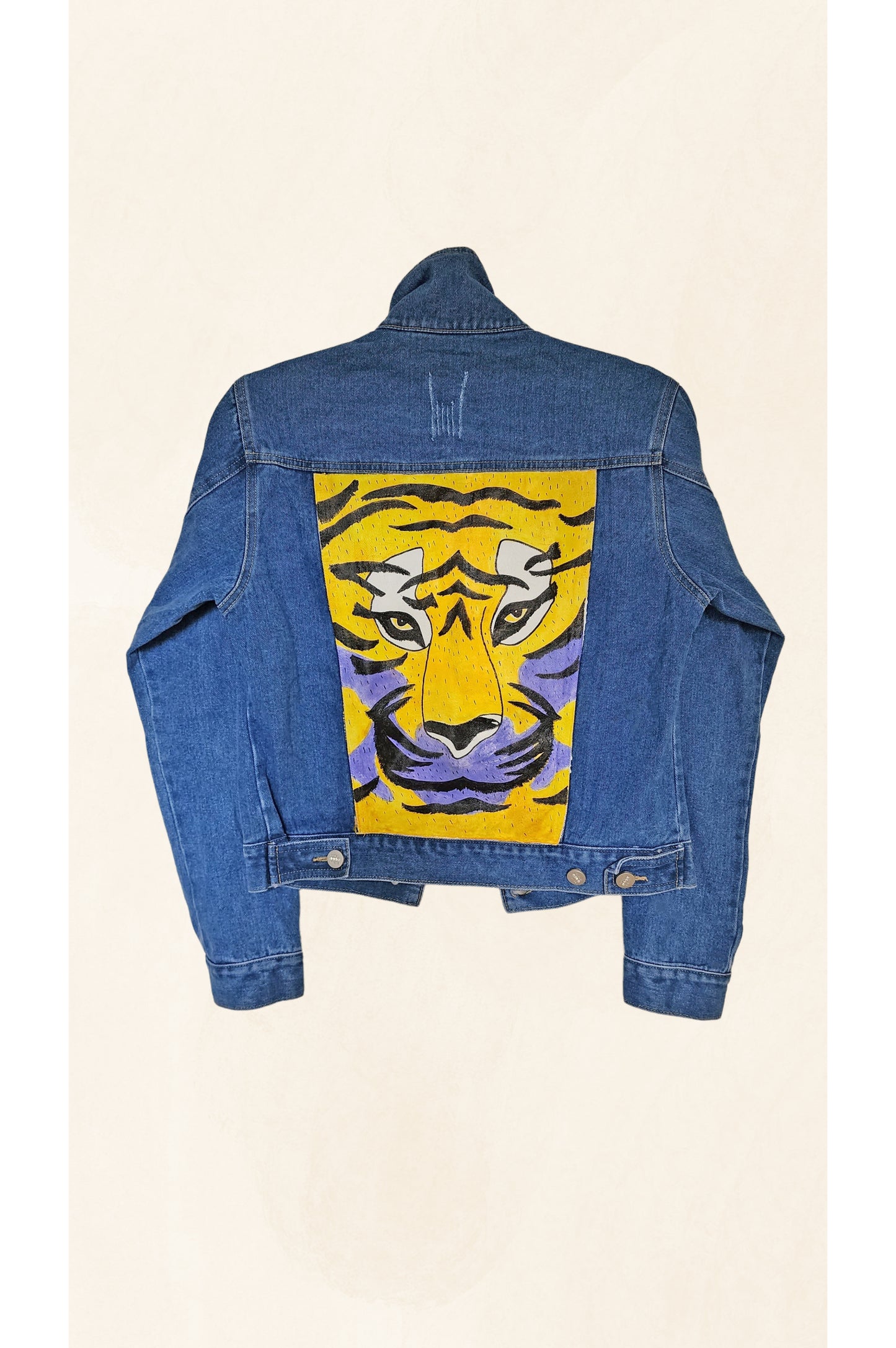 Chaqueta Jean pintura tigre