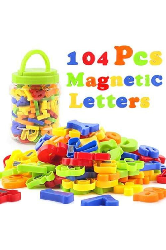 Letras magnéticas, juego educativo 104 piezas