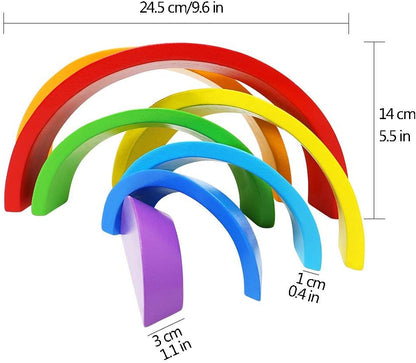 Arcoiris de madera didáctico