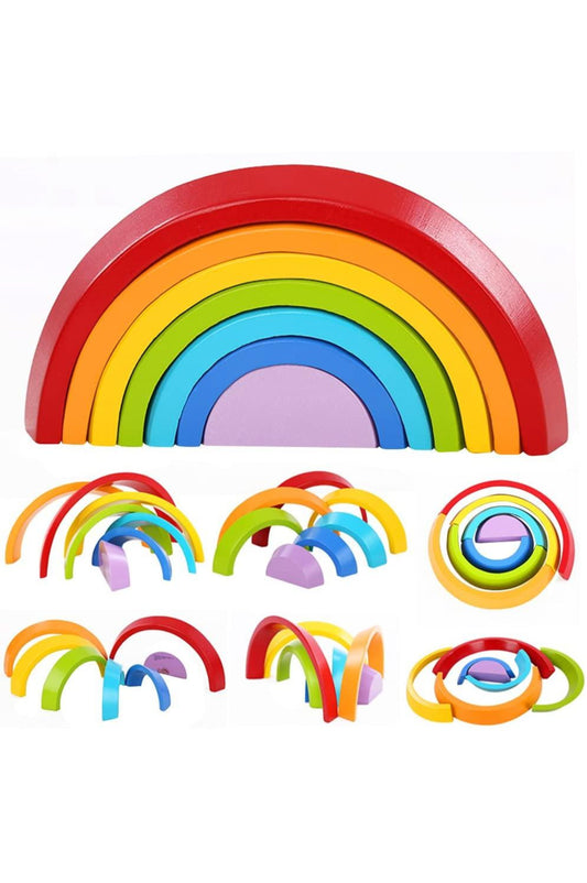 Arcoiris de madera didáctico