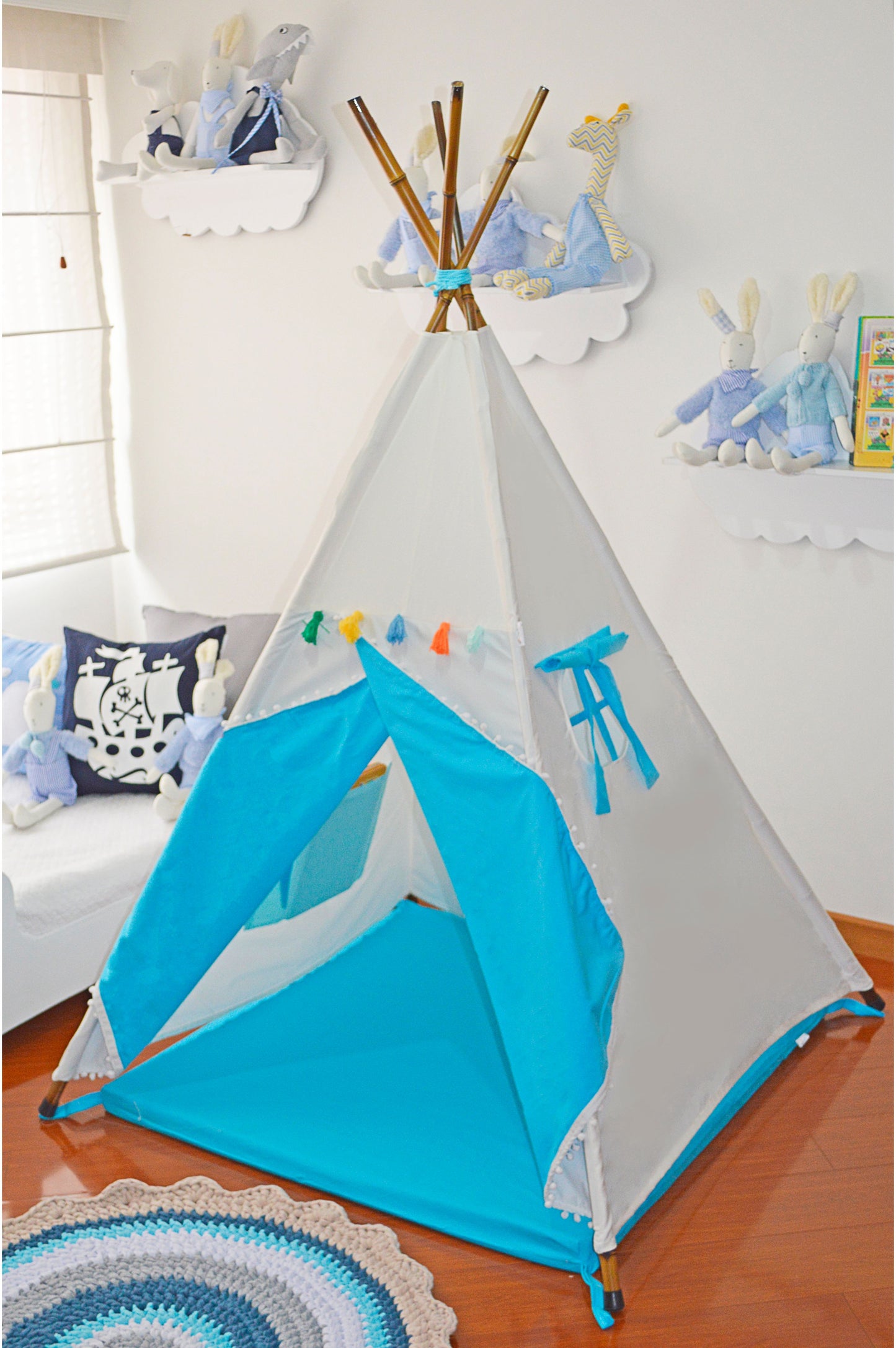 Teepee Crudo/ Turquesa