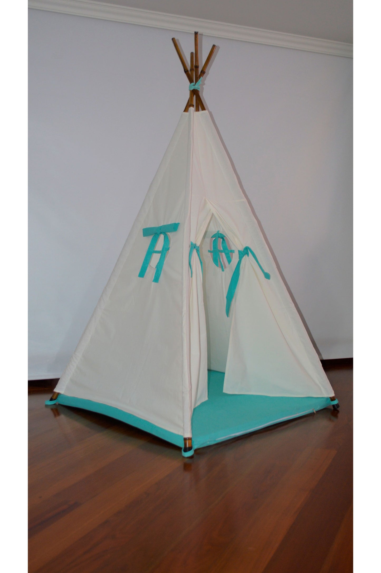 Teepee blanco/verdementa