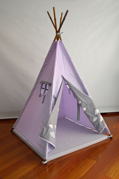 Teepee lila/ nubes