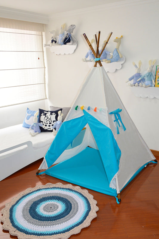 Teepee Crudo/ Turquesa