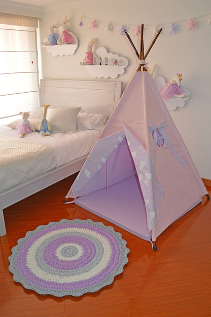 Teepee rosado/lila