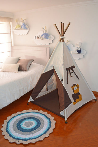 Teepee crudo/marron mono