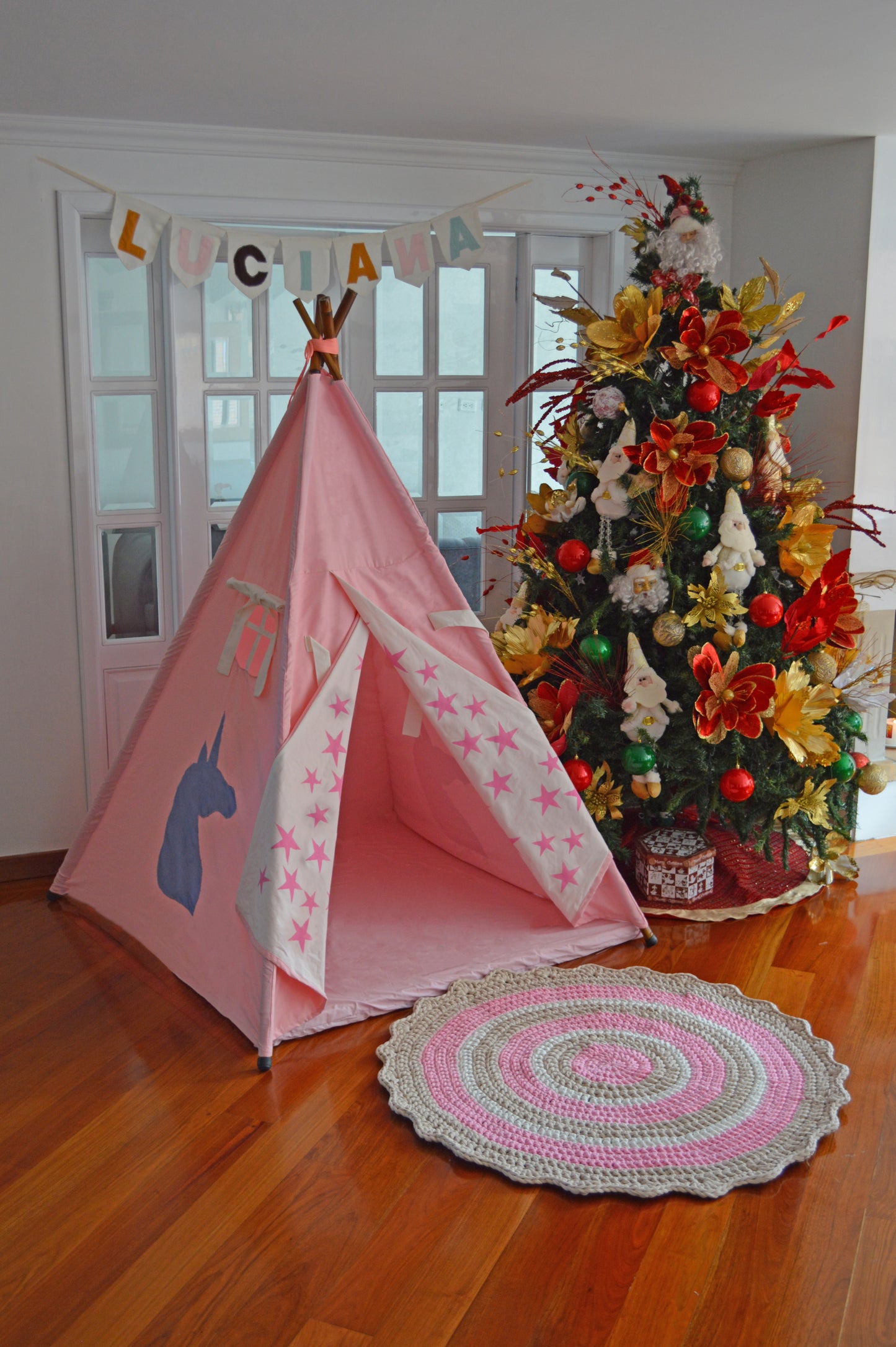 Teepee rosa unicornio